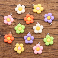 10Pcs 21x24MM 6Color Resin Plant Sunflower Charms Pendants For DIY Decoration Neckalce Earring Key Chain Jewelry Making Handmade DIY accessories and o