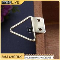 Golden Triangle Double Hole Hanging Picture Frame Hardware Hook Home Decor Wall Mount Hanger Hook Ring Iron 3.2 X 2.85cm