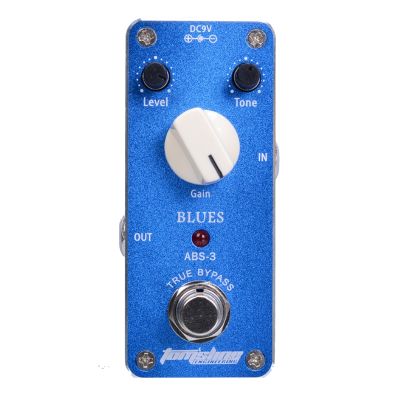 Aroma ABS-3 Blues mini Guitar effect pedal Truebypass Gain Tone Level adjustable+Free Connector