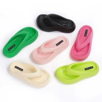 YvvCvv Summer EVA Thick Sole Thong Flip Flops Women Casual Platform Slippers 2023 Outdoor Beach Slides Men Flats Soft Sandals House Slippers