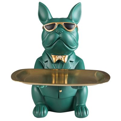 Home Decoration, Bulldog Sculpture, Decoration with Storage Function, Suitable for Living Room and Bedroom