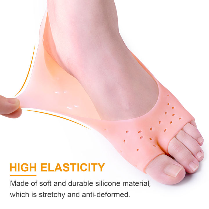 2ชิ้นเล็บเท้าแห้งพื้นชั้นในรองเท้าดูแลเท้าแตกบรรเทารองเท้าถุงเท้าเจลขัดผิวความชุ่มชื้นซิลิโคน