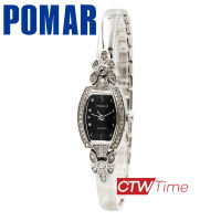 Pomar นาฬิกาข้อมือผู้หญิง สายสแตนเลส รุ่น PM63516SS04 (สีเงิน / หน้าปัดดำ)