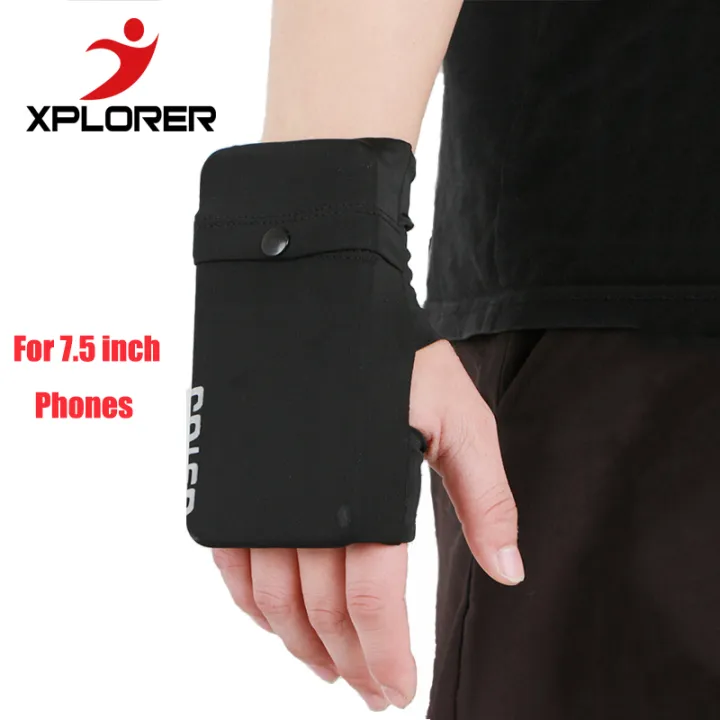 Wrist Phone Holder for Running Jogging Walking Gym Sports Phone Pouch Arm Band 7.5inch Mobile with Key Holder Reflective Extra Large for Men Women