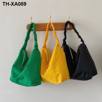⊕☜○ The new bag 2023 contracted inclined bag large capacity single shoulder leisure folding nylon tote bags