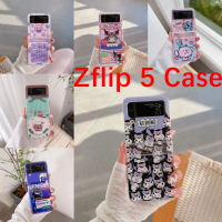 สำหรับ Samsung Galaxy Z Flip 5 ZFlip 4พับได้เคสโทรศัพท์แข็งเคสโทรศัพท์กันกระแทก Z Flip3หน้าจอพับเก็บได้คู่เคสโทรศัพท์ซิลิโคนนิ่มเคสการ์ตูนอะนิเมะแมวมอนสเตอร์