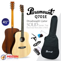 Paramount รุ่น Q701E กีตาร์โปร่งไฟฟ้า ทรง Dreadnought ขนาด 41 นิ้ว ไม้หน้าแท้สปูซ ไม้หลังและข้างโรสวูด (มีแพ็กเกจให้เลือก)