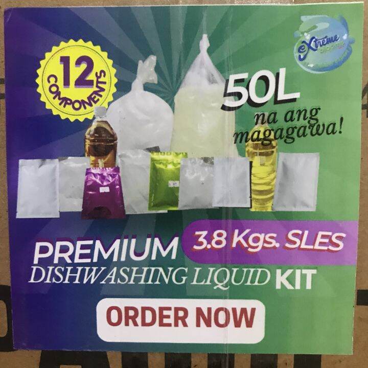 DIY Premium Dishwashing Liquid Kit 50 liters yield 12 components
