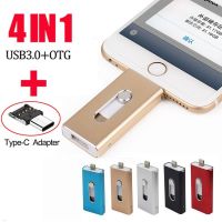 4 in1 otg usb flash drive 8gb 16gb 32gb 64gb 128gb 256gb para iphone ipad tablet telefone relâmpago android caneta drive usb vara