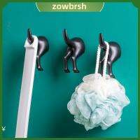 ZOWBRSH 1/6 pcs สีดำสีดำ ตะขอเสื้อโค้ทหางสุนัข พลาสติกทำจากพลาสติก 3.931.971.57นิ้ว ตกแต่งด้วยตะขอหางที่สร้างสรรค์ สร้างสรรค์และสร้างสรรค์ ตกแต่งด้วยหมุดรูปก้นและกำแพงสำหรับสุนัข ห้องน้ำในห้องน้ำ