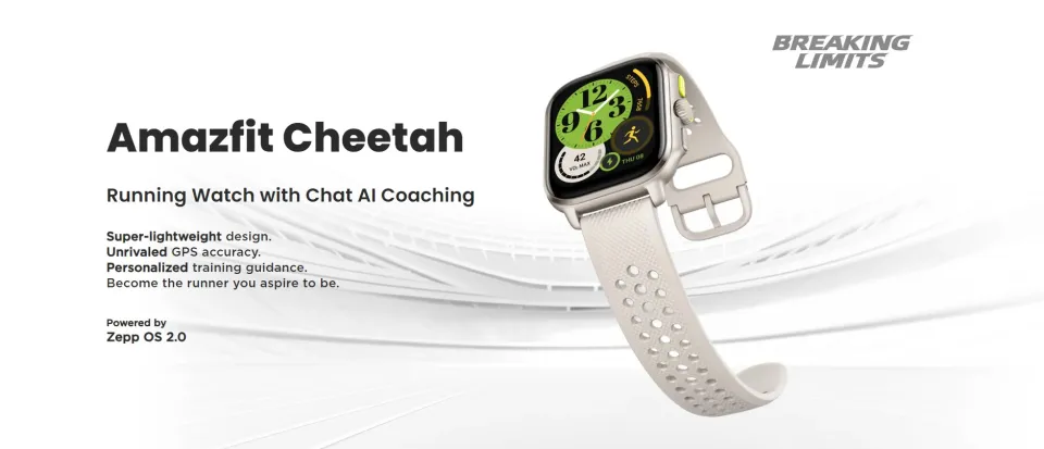 AMAZFIT Cheetah Square l 1.75” HD AMOLED Display l Precise Dual-band  Positioning, 6 Satellite Positioning System