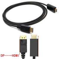 NEW high quality 6ft 1.8M Displayport Male DP to HD- compatible Male Cable Adapter Converter for PC Laptop HD Projector และอุปกรณ์เสริมอื่นๆ