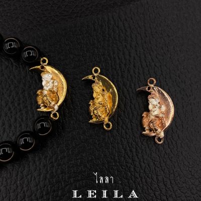 Leila Amulets พระพิฆเนศ ประทับจันทร์ (พร้อมกำไลหินฟรีตามรูป)