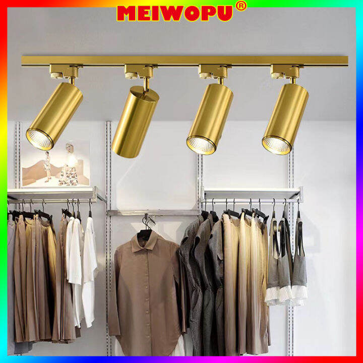 Nordic Gold Track Light Spotlight Living Room Restaurant Family Clothes ...