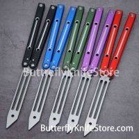 【YF】 Baliplus Squid Trainer Butterflyknife Balisong Bushing System Butterfly Fancy Aluminum Alloy Handle CNC No Cutting Edge