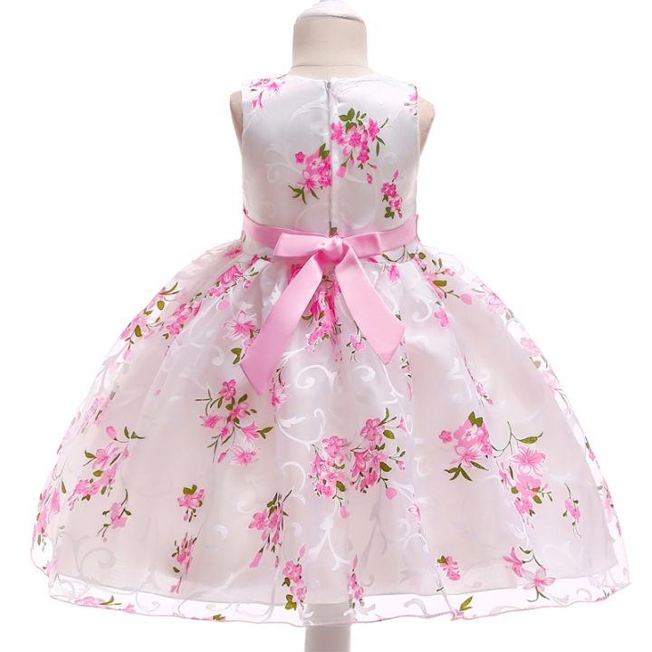 2023-summer-kids-dresses-for-girls-clothing-flower-toddler-girl-dress-pink-birthday-princess-dress-party-wedding-dress-2-3-year