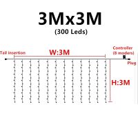 6x ไฟราว LED 3M 3/3ชิ้นสำหรับตกแต่งสวน,ไฟคริสต์มาสพวงไฟเทพนิยายกลางแจ้งบ้านสำหรับงานแต่งงาน/งานเลี้ยง/สวน