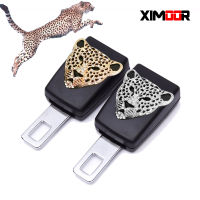 2pcs / set car seat buckle converter with diamond leopard head extende Clip Seat belt adapter Auto Accessories Accessories