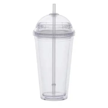 50sets 500ml/16 Oz Clear Plastic Cups With Dome Lids, Disposable Party Cups  For To Go Iced Coffee Cold Drinks, Smoothie, Bubble Boba Tea, Juice, Parfa