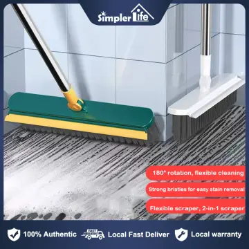 1Pc Rotating Cleaning Brush Bathroom Kitchen Floor Scrub Brushes Long