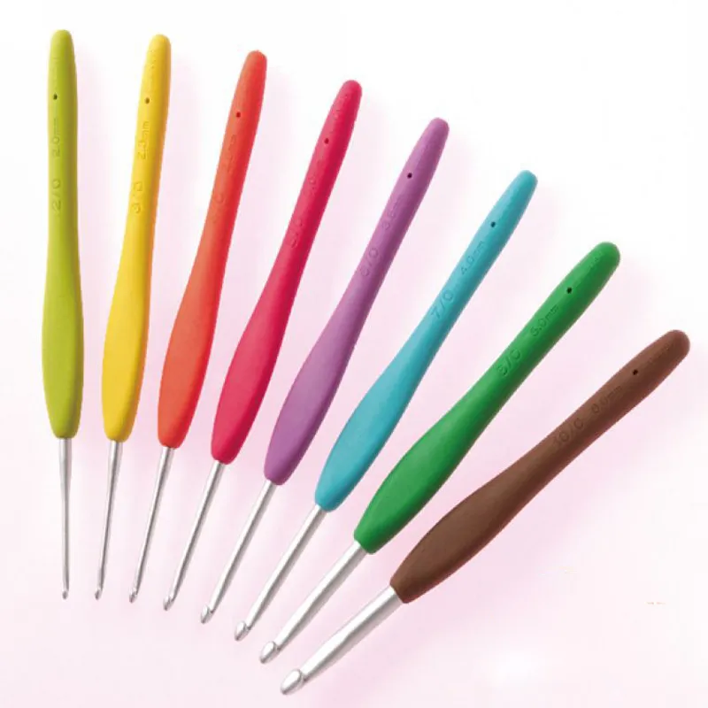 SHOOTHE 8Pcs Crochet Hooks Yarn Sewing Tools Portable Knitting