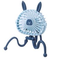 Cute Cartoons Octopus Portable USB Fans Handheld Baby Stroller Bracket Silent Fan Mini Stand Fans