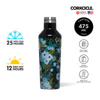 CORKCICLE ขวดสแตนเลสสูญญากาศ 3 ชั้น เก็บความเย็นได้ 25 ชม. เก็บความร้อนได้ 12 ชม. 475ML (16OZ) รุ่น CANTEEN RIFLE PAPER GARDEN PARTY BLUE