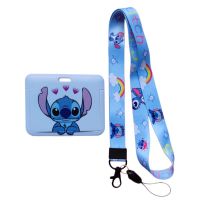 Disney Stitch Horizontal Credential Holder Fashion Business Card Cover Nurse Hanging Card Holder