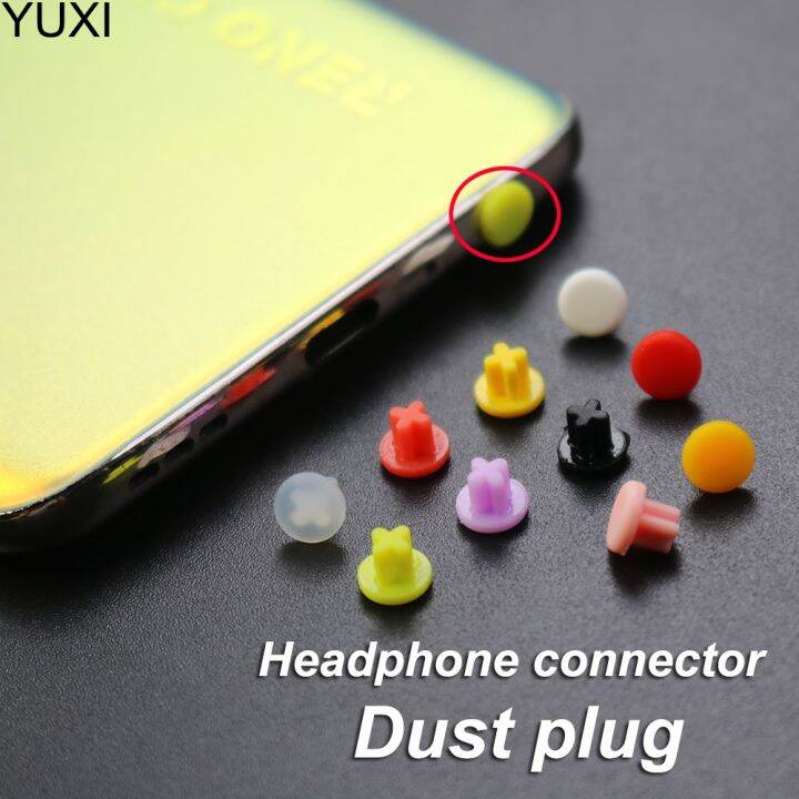YUXI 10PCS Silicone Headphone Jack Dust Plug Hole Plug Audio Microphone