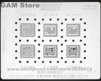 A10 A11 A12 CPU BGA Stencil For 7 Plus 8 8P X XS MAX XR Bottom Layer IC Reball Solder Tin Plant Net Steel Mesh Amaoe AU3