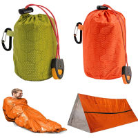 ที่พักพิงฉุกเฉินกลางแจ้ง Bivy Survival Mylar 2 คนชุดเต็นท์พร้อมถุงนอนกันน้ำผ้าห่มกันความร้อน SOS นำกลับมาใช้ใหม่ได้-SDFU STORE