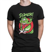 Slimer Men TShirt Ghosts T Busters Crewneck Short Sleeve Polyester T Shirt Humor Birthday Gifts 4XL 5XL 6XL