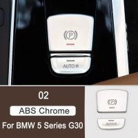 สติกเกอร์ตกแต่งปุ่มมัลติมีเดียจอดรถปกสำหรับ Bmw 5ชุด G30 G31-อุปกรณ์เสริมตกแต่งรถหมวกครอปกระจกรถ Abs โครเมี่ยม