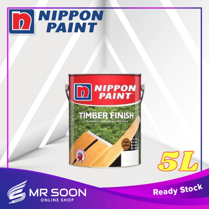NIPPON PAINT Timber Finish 5L Wood Paint/ Cat Kayu/ Sellek/ Varnis /Cat