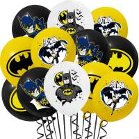 12PCS Superhero Batman Theme 12 inch latex balloons birthday party decoration space layout supplies