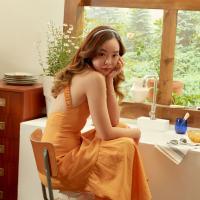 lookbooklookbook marilyn dress orange ชุดเดรส เปิดหลัง สีส้ม