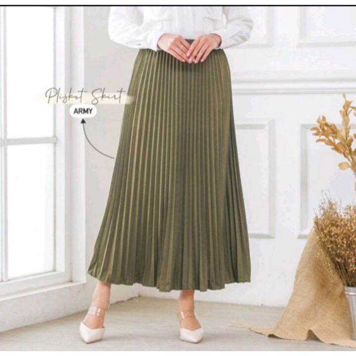 Rok Plisket Premium Jumbo M Fit Xxl 100 Original Lazada Indonesia 8039