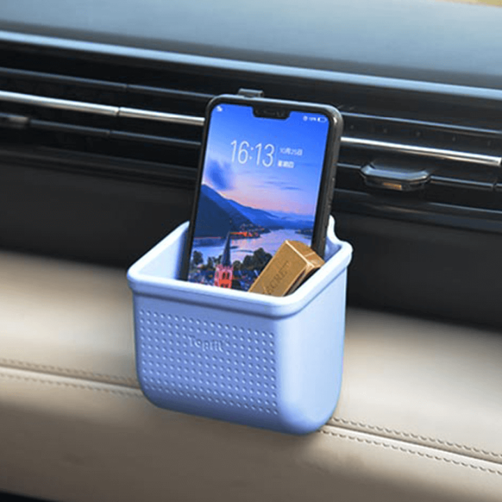 car-dashboard-phone-holder-air-vent-outlet-storage-pocket-basket-for-tesla-model-x-s-auto-hanging-organizer-bag-accessories