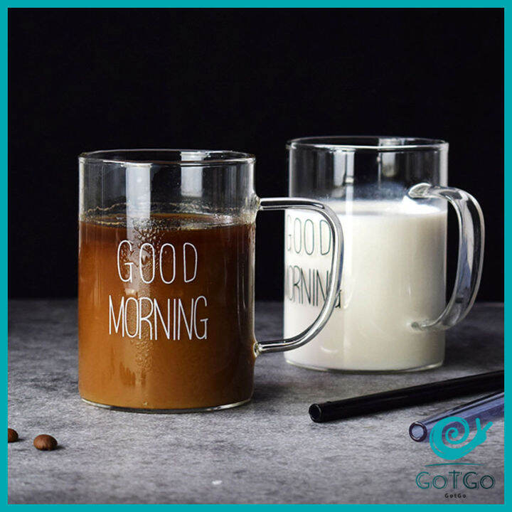 gotgo-สกินตัวหนังสือ-good-morning-ดีไซน์เลิศ-แก้วกาแฟ-breakfast-glass