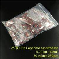 250V 0.001uf 6.8uf CBB metal film capacitors Assortment Kit 29 values 234pcs