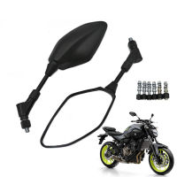 1คู่กระจกมองหลังสำหรับ YAMAHA MT01 MT03 MT-07 MT-09 T RACER FJ09 T RACER 900รถจักรยานยนต์กระจกมองหลัง M8 M10สกรู