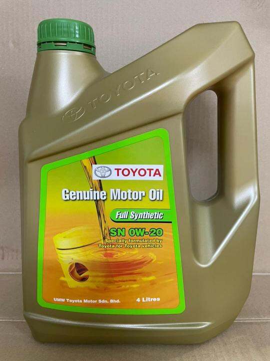 TOYOTA FULLY 0W-20 4LITERS ENGINE OIL MINYAK HITAM 4L 0W20 0 20 0-20 0W ...