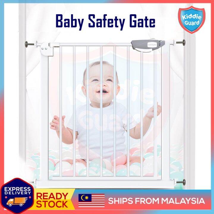 Adjustable BABY SAFETY GATE AutoClose One Handed Operation Gate Rail