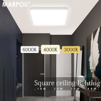 ZZOOI Marpou Square Led Ceiling lamp for living room bedroom Ultra thin Energy Saving Natural indoor lighting Ceiling lights for room