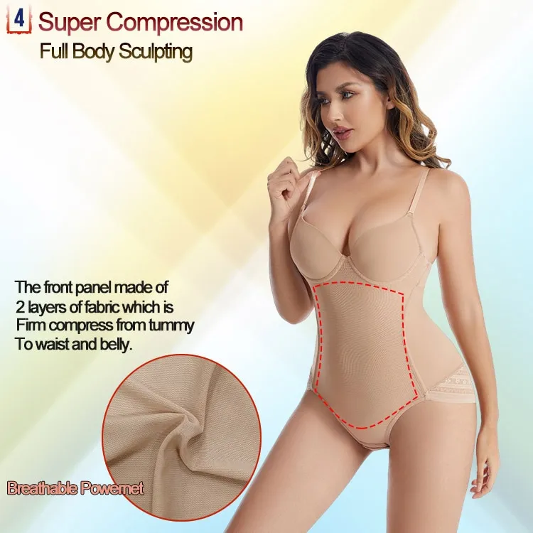 Women's Seamless Body Shaper One Piece Shapewear Tops Tummy