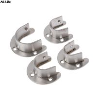 1pcs Wardrobe Bracket Heavy Duty Stainless Steel Rod Socket Flange Rod Holder Closet Rod End Support 19/22/25/32mm U shaped