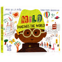 Milo imagines the world original English picture book Milo imagines the world childrens character cultivation early education picture book imagination development art enlightenment Newbury winner Matt de la Pena