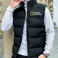 2022 Winter New Fashion Cold-proof Warm Vest Big-name Printing Sports Casual Couple Sleeveless Jacket Fashion Zipper Vest M-5xl