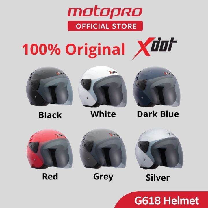 ☃ XDot G618 N Helmet with Clear Visor Topi Keledar G 618 N Visorex X