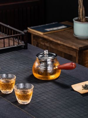 [COD] handle Kung Fu tea set high temperature resistant thickened teapot black maker filter single